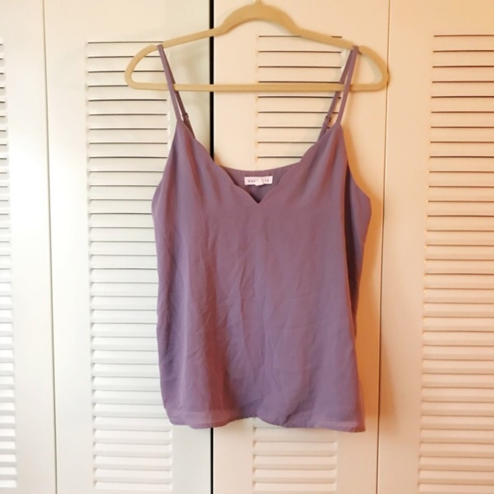 Purple sleeveless blouse